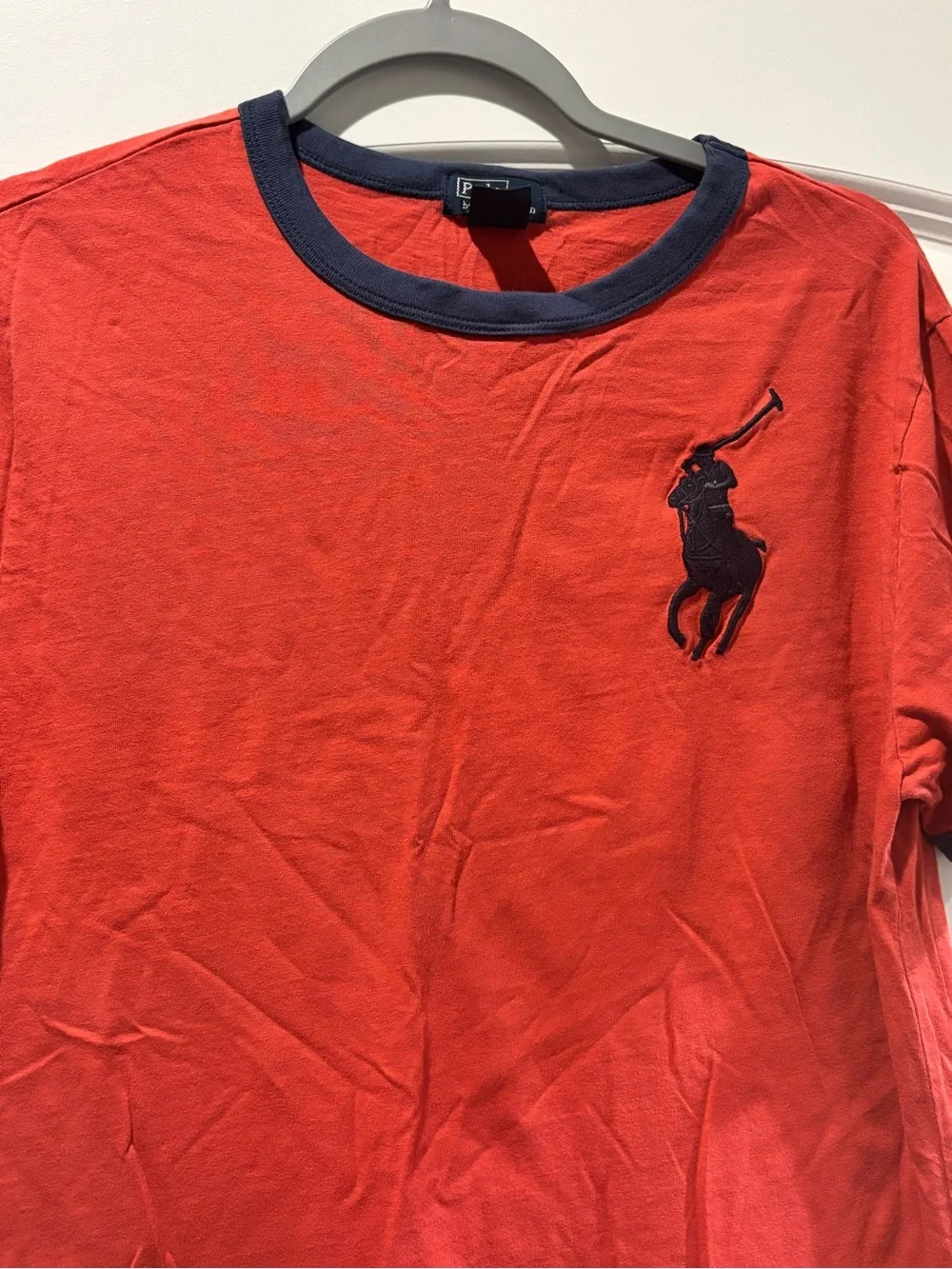 Polo by Ralph Lauren Red Short-Sleeve Ringer Tee with Navy Pony